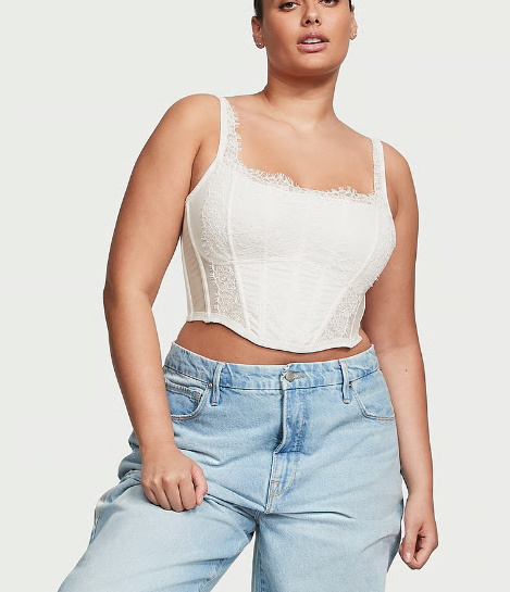 Victoria secret´s Top corsé de Encaje blanco S